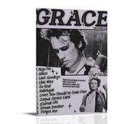 BFQMBKJUQ Jeff Buckley Grace, poster artistico decorativo, idea regalo, resistente all'umidità, resistente allo sbiadimento, impermeabile, per casa e negozio, 20 x 30 cm, con cornice