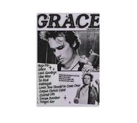 BFQMBKJUQ Jeff Buckley Grace, poster artistico decorativo, idea regalo, resistente all'umidità, resistente allo sbiadimento, impermeabile, decorazione per casa e negozio, 40 x 60 cm, senza cornice
