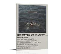 BFQMBKJUQ Loyle Carner - Poster decorativo con scritta in inglese "Not Waving But Drowning", resistente all'umidità, resistente allo sbiadimento, impermeabile, decorazione per casa e negozio, 60 x 90