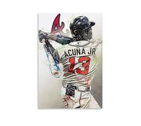 BFQMBKJUQ Ronald Acuña Jr. Poster artistico decorativo, idea regalo, a prova di umidità, resistente allo sbiadimento, impermeabile, decorazione per casa e negozio, 30 x 45 cm, senza cornice