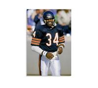 BFQMBKJUQ Walter Payton - Poster artistico decorativo, idea regalo, resistente all'umidità, resistente allo sbiadimento, impermeabile, per casa, negozio, 40 x 60 cm, senza cornice