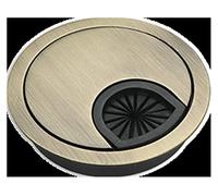 BFQTSNWNS Desk Cable Hole Covers,2pc 80mm Wire Cover Box Zinc Alloy Round TableTidy Outlet Port Computer PC Grommet Line Holder cap Plug(Bronze)