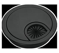BFQTSNWNS Desk Cable Hole Covers,2pc Wire Cover 53mm Zinc Alloy Round Table Outlet Port Computer PC Grommet Line Holder Box Furniture Hardware(Black)