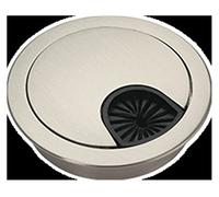 BFQTSNWNS Desk Cable Hole Covers,2pc Wire Cover 53mm Zinc Alloy Round Table Outlet Port Computer PC Grommet Line Holder Box Furniture Hardware(Translucent)