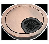 BFQTSNWNS Desk Cable Hole Covers,2pc Wire Cover 53mm Zinc Alloy Round Table Outlet Port Computer PC Grommet Line Holder Box Furniture Hardware(Auburn)