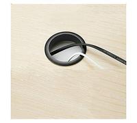 BFQTSNWNS Desk Cable Hole Covers,Zinc Alloy Round Plug Cover Table Outlet Grommet Cabinet Vent Decorative Wire Holder Furniture Hardware 994(Black,60mm)