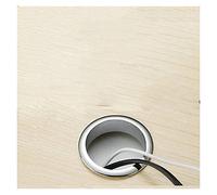 BFQTSNWNS Desk Cable Hole Covers,Zinc Alloy Round Plug Cover Table Outlet Grommet Cabinet Vent Decorative Wire Holder Furniture Hardware 994(Silver,45mm)