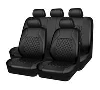BFRDGE 9 Pezzi Set di Coprisedili in Pelle PU per Auto, per Ford Focus III Hatchback 2010-2014 Protezione Sedili Anteriori e Posteriori Coprisedile,A/Black