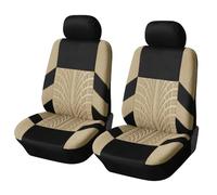 BFRDGE Auto Set Coprisedili per VW Caddy 2015-2020, Protezione Sedili Anteriori e Posteriori Confortevole Traspirante Coprisedile,C Beige