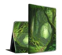 BFSEROBJ Custodia per Kindle Fire HD 8 & Fire HD 8 Plus Tablet 10a/12a generazione 2020/2022 Rilascio Leggero Smart Case Custodia Regolabile Custodia Protettiva con Auto Wake/Sleep - Verde Foresta