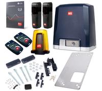 BFT Deimos AC Kit A800 MAG Motore per cancello scorrevole automatico per cancelli fino a max. 800 kg e 12 m con 4 telecomandi, cremagliera da 5 m, luce di allarme, fotocellula per cancello di cortile