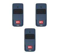 BFT MITTO COOL C2 (sostituisce MITTO 2B Ref: rcb02 r1) - Telecomando blu a 2 pulsanti per cancelli e porta del garage - 433,92 MHz - Codice girevole - U-Security (blu set di 3 telecomandi)