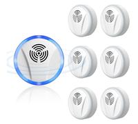 BFXMV Repellente Ultrasuoni,6 Pack Antizanzare Ultrasuoni,Ultrasuoni Interno Dispositivo per Topi,Ultrasuoni Zanzare per Anti Topi, Mosche, Scarafaggi, Ragni(Bianco)