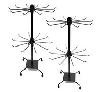 BFYDOAA Confezione da 2 espositori rotanti per gioielli, regolabili a 2 livelli, in metallo, per collane, orecchini, collane (B, 50,8 cm)