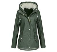 BFYSFBAIG Giacca Impermeabile Donna Antivento Leggera - Giacca a Vento Pioggia Sportivo con Cappuccio Traspirante- Trench Impermeabile Ragazza Antipioggia Corsa Outdoor (RinJA1-AG,XL)
