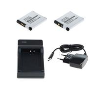BG akku24 - 2 batterie, caricatore e alimentatore di rete per CANON POWERSHOT A2300, A2400 IS, A2500, A2600, A3400 IS, A3500 IS, A4000 IS, SX400 IS, SX410 IS, SX420 IS, SX430 IS - NB-11L, NB 11LH
