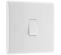 BG Electrical 812-01 - Interruttore singolo per luce, bianco, 2 vie, 16AX