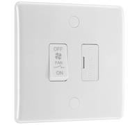 BG Electrical 815F-01 - Interruttore isolatore elettrico a triplo polo, 10 A, bordi arrotondati, colore: bianco