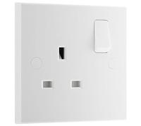 BG Electrical 921-0J - Presa di alimentazione a commutazione singola, colore: bianco, 13 Amp