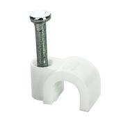 BG Electrical CCR5/50-BG - Fermacavi rotondi, 50 pezzi, colore: bianco, 5 mm