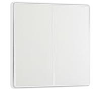 BG Electrical - Interruttore doppio da parete, 2 vie, bilancieri da bordo a bordo, aspetto senza viti, bordi rotondi, Evolve, bianco perlato, 20A, 16AX, PCDCL42EW
