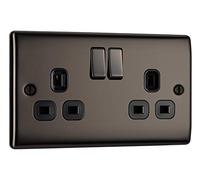 BG Electrical NBN22B presa energia Nichel