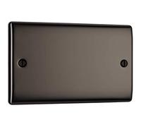 BG Electrical - Piastra doppia vuota, nichel nero