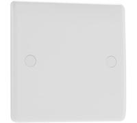 BG Electrical, piastra singola vuota, copertura per collegamento elettrico inutilizzato, bordo rotondo, serie Nexus 800, bianco stampato, 894