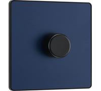 BG Evolve - Interruttore singolo dimmer a 200 W, colore: Blu opaco (nero Ins)