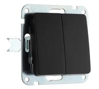 BG Oxford Interruptor de Luz Doble de 2 Vías con Rosca sin Marco, 10AX,