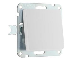 BG Oxford Interruptor de Luz Individual Intermedio sin Marco, 10AX, Blanco