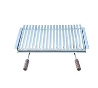 BG798 GRATICOLA DIETETICA INOX CON ALETTE LATERALI CM 77X49 - CRUCCOLINI