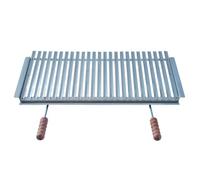 BG7991-GRATICOLA DIETETICA INOX CON ALETTE LATERALI CM. 84X40 CRUCCOLINI