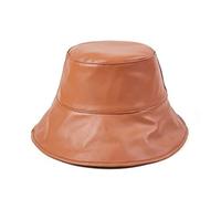 BGAZA Autunno Donne Genuine Pelle Cappuccio in Pelle Natural Pelle Pelle Secchio Cappelli Nuovi Caps Neri Eleganti Signore Casual(Set)