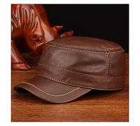 BGAZA Cappellino da Baseball in Vera Pelle da Uomo Berretto da Baseball Nuovo Maschio Spring Inverno Warm Berret Berret Mili-Tary Hats(Light Brown)