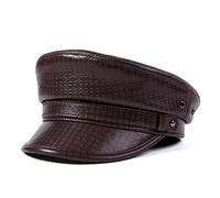 BGAZA Cappucci for Le Donne for Le Donne, PU. Cappellino in Pelle Cappellino Cappello Gatsby Ivy Berret cap(XL(57-58cm))