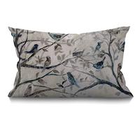 BGBDEIA Federa per cuscino con stampa a inchiostro blu e grigio, con foglie di albero rettangolari, 30,5 x 50,8 cm, 30 x 50 cm, con cerniera invisibile per divano, sedia soggiorno