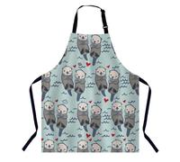 BGBDEIA Grembiule 03, Motivo amore lontra marina, 27 X 31 Inch