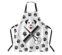 BGBDEIA Grembiule da toelettatura per cani da compagnia, regolabile, per uomini e donne, adatto per cucina, cameriera, chef, Toelettatura cani, 27 X 31 Inch