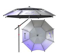 BGBZHMMEE Ombrellone da Pesca Protezione Solare, Ombrellone da Spiaggia Antivento Portatile 2M 2.2M 2.4M, Ombrellone da Giardino con Borsa per Trasporto(Purple Crutch Umbrella,240cm/7.8ft)