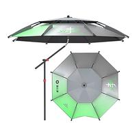 BGBZHMMEE Ombrellone da Pesca Protezione Solare, Ombrellone da Spiaggia Antivento Portatile 2M 2.2M 2.4M, Ombrellone da Giardino con Borsa per Trasporto(Green Crutch Umbrella,200cm/6.5ft)