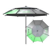 BGBZHMMEE Ombrellone da Pesca Protezione Solare, Ombrellone da Spiaggia Antivento Portatile 2M 2.2M 2.4M, Ombrellone da Giardino con Borsa per Trasporto(Green,220cm/7.2ft)
