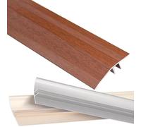 BGBZHMMEE Striscia di Transizione per Pavimento in Alluminio, Profili in PVC di Transizione Pavimento Autoadesivo, Colma Il Divario di Altezza tra 8-18mm(Red,100CM/3.3ft)
