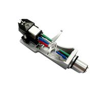 BGDIEAKIN For At-vm95e at-vm95sh at-vm95c Kit combinato cartuccia ago e portatestina for giradischi fono nero argento for Au-dio-Technica AT-VM95C/H(Silver)