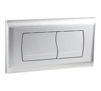 BGDIEAKIN Piastra di Spinta a Doppio Scarico Compatibile con for Ge-Berit Twinline 30 e UP130 Componenti del Serbatoio del WC a Parete con Pulsante in Tinta Unita Nascosto(Matte Silver)