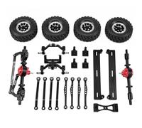 BGDIEAKIN Set di aggiornamento Pedale, mozzo Ruota, Asta di Collegamento, Staffa Ammortizzatore e Supporto servo for Auto RC for WPL C64 1/16(Zwart)