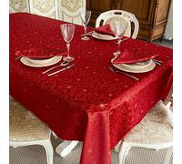 BGEUROPE Tovaglia - Antimacchia - Rosso - Ref. Christmas Stars - 150cm x 250cm