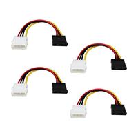 Bgfaquri Set di 4 cavi di alimentazione Molex a SATA a 4 pin, cavi adattatore Molex a SATA LP4 con connettore per SSD HDD Lettore DVD Aggiornamento PC Torre compatibile con alimentazione vecchia