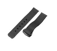 BGFFDSZ Accessori for cintura in rete Milan compatibili con Omega Seahorse No Flaws To Die Men 007 Cinturini for orologi con fibbia pieghevole in acciaio inossidabile massiccio da 20 mm(Black)