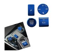 BGFFDSZ Adesivi for la Copertura del Pulsante del Freno a Mano elettronico dell'Aria condizionata della Console Centrale dell'auto, compatibili con Gli Accessori Interni Audi A3 8Y 2021-24(Blue 4Pcs)